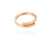 Elegante Anillo de Cruz para Mujer, Regalo para el Día de la Madre, Superficie Abierta de Diamantes, Grabado Personalizable, Joyería de Acero Inoxidable