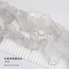 Nuevo hilo de perlas puff onda encaje organza rosa ribete hilo flor material de embalaje fabricantes en nombre del cabello