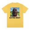 Camiseta Gráfica Divertida de Meme de Kanye West para Hombre Moda Cuello Redondo Manga Corta Camiseta para Hombre Hip Hop Gótico Vintage