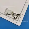 Cor Love Bow Bloco Carta Resina Patch DIY Telefone Móvel Caso Cabeça Corda braçadeira Pequenos Acessórios Estilo Chanel