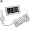 Medidor digital electrónico de temperatura y humedad con sonda, empotrable para refrigeradores, acuarios y terrarios, para medición de humedad y temperatura