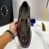 Zapatos de Piel de Lujo para Hombre Mocasines Charol Piel de Vaca Lisa Sin Cordones Zapatos Casuales de Negocios Zapatos de Vestir Punta Redonda