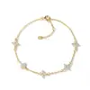 Pulseira versátil de luxo leve japonesa e coreana para o verão, pulseira de trevo de quatro folhas de design nicho para mulheres, pulseira da moda, delicada e romântica