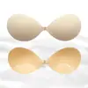 Adesivo de Seio Redondo de Malha Respirável Sem Costura Push-Up Sem Alças Sutiã Fino Confortável e Grande Push-Up Adesivo de Seio Invisível