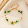 Pulsera europea y americana de color caramelo, con cuentas de flores, alambre de acero pesado, nueva, multicapa, flor, filamento fino, cuerda de mano