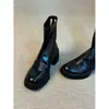 Botines de Tobillo de Tacón Alto con Punta Redonda Retro para Mujer 2026 Otoño Invierno Nuevos con Tacón Grueso Suela Gruesa Versátiles Aumentan la Altura Botas Martin Botas Adelgazantes
