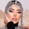 Amazon Explosions Stage Performance Borla Cabelo Corrente Estilo Étnico Europeu e Americano Água Diamante Headwear Acessórios para Cabelo Feminino Corrente de Cabelo