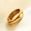 Anillo giratorio de acero inoxidable de nuevo estilo europeo y americano de Amazon, 6 mm, facetado, para aliviar el estrés, anillo de pareja, venta al por mayor, venta caliente para mujeres
