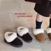 Sapatos Infantis Qqo 2026 Estilo Novo de Inverno Botas de Neve de Couro Genuíno Infantis para Meninos e Meninas, Sapatos Quentes de Algodão com Lã Genuína
