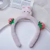 Faixa de Cabelo de Pelúcia de Coelho Branco Fofo Desenho Animado Estilo Outono e Inverno Versátil Antiderrapante Atacado de Fábrica Fornecimento Exclusivo Transfronteiriço