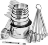 Juego de 8 piezas de acero inoxidable en color primario, cucharas medidoras y tazas medidoras, herramienta para hornear, cuchara medidora, báscula de cocina para el hogar, medición