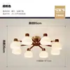 Lámpara de Sala de Estar Estilo Tronco Nórdico, Lámpara de Dormitorio Minimalista Moderna Color Nogal Ins, Iluminación de Habitación Estilo Japonés, Lámpara de Techo
