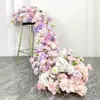 Mesa de Cascada Flores Boda Rosas Artificiales Hotel Mesa de Compromiso Flores Falsas Decoraciones de Lugar de Boda Decoración de Cumpleaños Flores