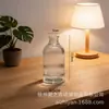 Jarrón de Vidrio de Sodio-Calcio Personalizado Transfronterizo, Tarro de Almacenamiento de Vidrio, Estilo Minimalista de Lujo Ligero con Rayas Verticales, Jarrón Hidropónico para Flores de Sala de Estar