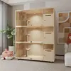 Gabinete para Gatos, Villa para Gatos, Guardería y Cría de Gatos Exhibidor para Tienda de Mascotas, Sala de Parto para Gatos, Criadero de Gatos, Tres Pisos Madera Maciza Leiledezhu