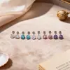 Brincos Rosqueados Transfronteiriços Mais Vendidos para Mulheres, Tarraxas para Piercing na Orelha, Brincos de Cartilagem Zircônia de Nicho de Luxo, Aço Titânio Não Removível