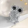Broche de Búho Azul de Lujo de Alta Gama Incrustado con Diamantes Accesorios para Ropa