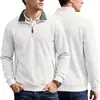Sudadera deportiva con cuello alto de jacquard texturizado para hombre, importación TK estilo americano, primavera y otoño, con bolsillo con cremallera