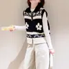 Chaleco de Punto Jacquard de Capas con Cuello de Solapa para Mujer, Nuevo Top Elegante y Moderno 2026 para Primavera y Otoño