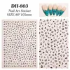 Pegatinas para Uñas Estampado Leopardo Maillard Transfronterizas, Lote Mixto Variado de Pegatinas para Uñas DIY Estampado Leopardo Marrón y Negro Planas, Estilo Dh