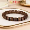 Pulseira de Contas de Madeira de Asa de Frango e Agarwood Branco, Corte Reto, para Homens e Mulheres, Círculo Único de Madeira, Portátil, um Ótimo Presente