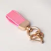Llavero de Coche de Piel de Cordero Frances Patrón de Cabra de Alta Gama Llavero de Cuero Colorido Colgante Lindo Regalo para Mujeres