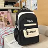Mochila Nueva de Alta Capacidad Estilo Ins Ligera de Moda Bloqueo de Color Versátil para Chicas de Secundaria y Preparatoria