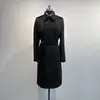 Personalizado~Bbr Counter 2W Versión Kensington Tr*Nch Largo Seda de Morera Doble Botonadura Abrigo Cortavientos de Cachemira para Mujer
