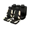 Funda Universal para Asiento de Coche Estilo Avión con Patrón de Diamantes Pequeños de PU, Estilo Simple, Transpirable, Funda para Asiento de Coche de 5 Plazas