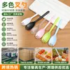 Garfo Colher Descartável Plástico Fosco Embalagem Individual Multicolor Frutas Bolo Peça Única Garfo Colher de Três Dentes