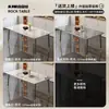 Mesa de comedor rectangular, juego de comedor de lujo ligero, combinación de 5 piezas, mesa de comedor de losa de roca, adecuada para apartamentos pequeños, sala de estar minimalista