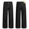 K2468 Estilo High Street Americano Unisex Retro Color Denim Crudo Diseño Jeans Casuales Rectos Sueltos para Hombre