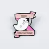 Serie de Halloween Dibujo Animado Fantasma Mágico Insignia Broche Creativo de Aleación Regalo Festivo Ropa Sombrero Bolsa de Lona
