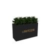 Macetero rectangular sencillo para exteriores, combinación de jardinera de hierro forjado para restaurante, jardinera cuadrada para uso comercial en calles.