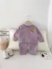 Conjunto de Roupa Super Fofo para Bebê Menina, Novo Estilo Outono, Moletom e Calça de Moletom para Meninas para Sair, Roupas para Bebês Início do Outono 2026