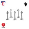 Titanio G23 6-14 mm Diente Interno Labio Uña Barra Bola Lengua Uña Oreja Uña Aleación de Titanio Joyería para Perforación Corporal Rosca