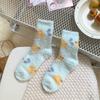 2024 Otoño e Invierno Nuevo Calcetines de Coral Fleece para Mujer Dibujos Animados Gruesos para Casa Cálidos para Dormir Calcetines de Piso para Mujer