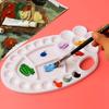 Paleta de colores grande y gruesa para niños, arte de acuarela, gouache, pintura acrílica, pigmento, pie, paleta
