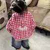 Reversible~Chaqueta para Niñas, Nueva Chaqueta Coreana Estilo Stand Collar Primavera/Otoño, Atuendo Elegante de Primavera para Niños Pequeños, Perfecta para el Regreso a Clases