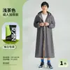 Impermeable no desechable largo cuerpo completo a prueba de lluvia para mujer adulta, para montañismo, uso individual, poncho grueso para exteriores, portátil