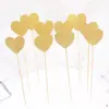 Decoração de Bolo Estrela de Cinco Pontas 3,5cm Papel Glitter Coração Estrela de Cinco Pontas Topper de Aniversário Decoração