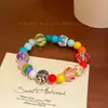 Arcoíris de Verano ~ Color Fresco Pequeño Dopamina Diseño de Nicho Dulce Arcoíris Estrella Cuerda para Saltar Pulsera Pulsera