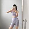 8810# regata de roupa íntima esportiva de malha sem costura, shorts de fitness respiráveis, conjunto de ioga, venda direta de fábrica