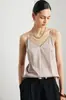Camisola de Seda para Mujer 2026 Primavera/Verano Nueva Color Sólido Ropa Interior Exterior Estilo Commuter con Encaje y Top de Seda de Morera