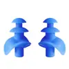 Tapones para los oídos para nadar al por mayor tapones para los oídos de silicona en espiral tapones para los oídos impermeables para nadar traje con clip para la nariz tapones para los oídos nuevos mejorados fábrica
