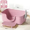 Bandeja sanitaria para gatos semi-cerrada extragrande, elevada para prevenir salpicaduras y olores, especialmente diseñada para gatos Maine Coon corpulentos
