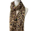 Atmósfera~Pañuelo de Seda Estampado de Leopardo Chal Estilo Retro Milenio Y2K Pañuelo Sexy de Moda 2025 Nuevo Pañuelo de Gasa Pañuelo