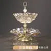 Plato de Fruta de Cristal Estilo Europeo, Plato de Fruta Moderno para el Hogar para la Sala de Estar, Plato Grande de Lujo Creativo para Mesa de Café para Frutas Secas