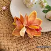 Pinza para el Cabello de Flor de Orquídea Estilo Vacaciones en la Playa Atmósfera Bohemia para Mujer, Accesorio para el Cabello de Pinza Lateral para Salidas y Fotos
