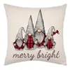 Funda de almohada para fiesta de Navidad con texto de fiesta de Navidad, funda de cojín para sofá, decoración de fiesta, ambiente festivo para el hogar